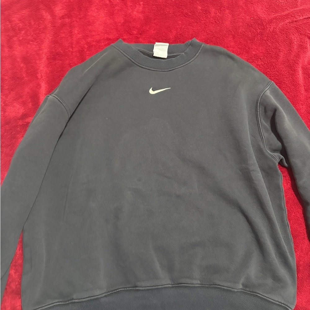 Nike Men's Charcoal Crewneck Sweater